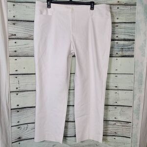 CJ Banks Women’s Uptown Pant Classic Fit Straight Leg White 22W NWT